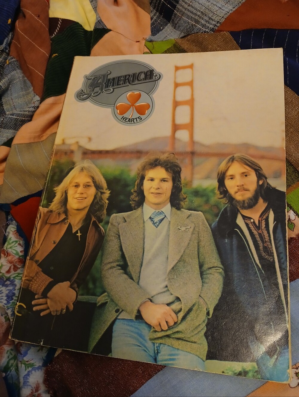 1975 America The Band Vintage Hearts Songbook Dewey Bunnell Piano Guitar Book